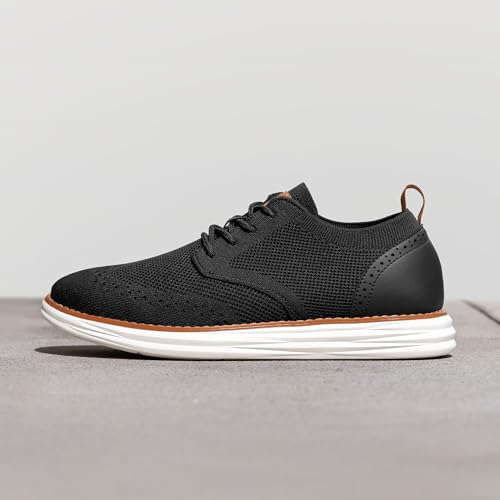 Image of Bruno Marc Men's KnitFlex Craft Mesh Oxfords Sneakers Casual Dress Lace-Up Lightweight Walking Shoes