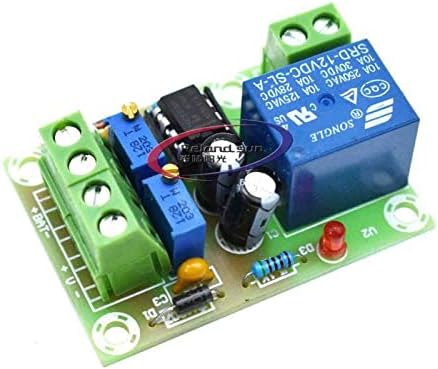 Detailed front view of the XH-M601 board showing terminal blocks and potentiometers