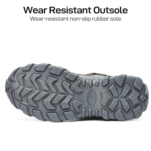 Steel Toe Boots for Men Safety Work Boots Comfortable，Indestructible Industrial & Construction Shoes Mens Composite Toe Boots3