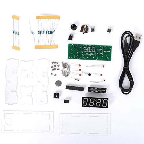 Andraw Alarm Einstellung Elektronische Uhr Leiterplatte, Elektronisches Uhr Modul, Desktop Art Schmuck für Lange Zeit mit Unternehmen Cover