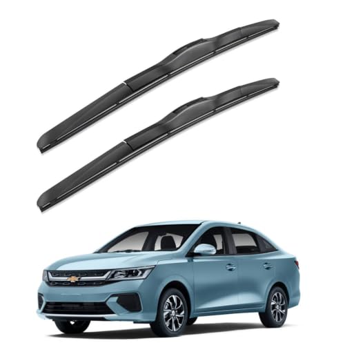 Image of Oshotto Frameless (O.E.M Type) Wiper Blades Compatible with Chevrolet Aveo (22 inch / 16 inch)