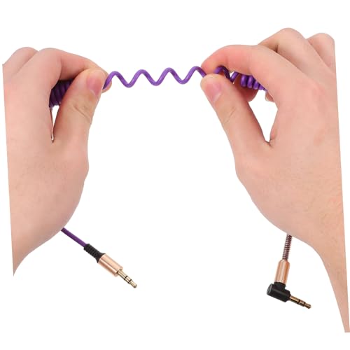 Cable de audio AUX 3.5mm macho a macho en espiral x4 miniatura 3