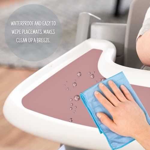 Baby High Chair Tray Placemat Compatible With Stokke Tripp Trapp Chair Tray, High Chair Tray Finger Foods Placemat For Boys And Girls, Babies, Toddlers (Rose) #TOP4