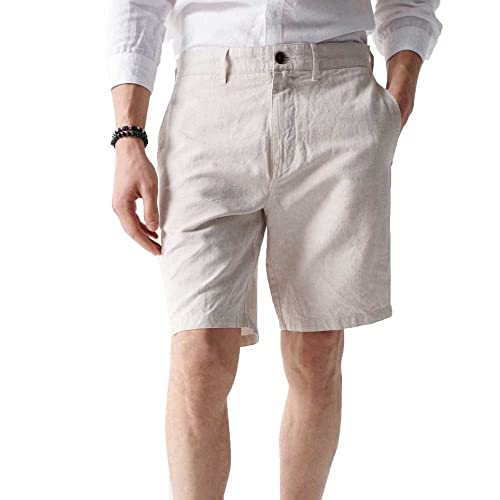 Bermuda en lin Salsa coupe regular en textile noble et finitions soignées