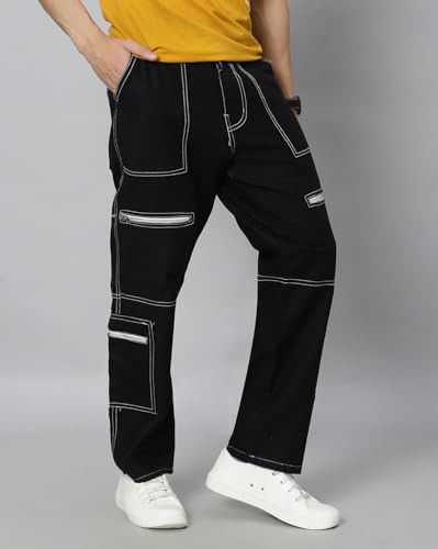 Image of Men's Cotton Adjustable Waistband Slim Fit Comfortable and Stylish Athletic Jeans