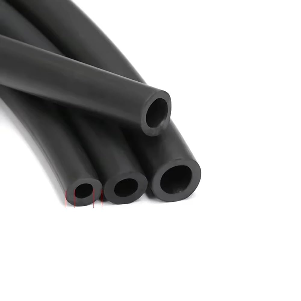 Dyibingdyb 2 Meters High Temp Resistant Fluorine Rubber Hose, Black Fkm Tubing 2Mm-25Mm, Anti-Corrosion Pipe(Id 18Mm X Od 24Mm)