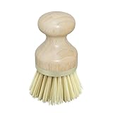 NATURAL BAMBOO HANDLE: Our round palm dish brush features a sustainable bamboo handle, perfect for planet-conscious consumers. This natural dish brush offers a comfortable grip while helping you clean dishes effortlessly, making it a must-have bamboo...