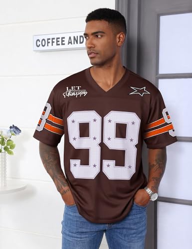 Oversized Jersey Shirts for Men Women Graphic Tees Y2k Tops V Neck Short Sleeve Summer Fall Tshirts Fashion Clothes3