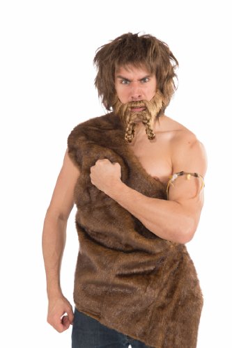 Barbe homme caverne noire Forum Novelties pour déguisement préhistorique
