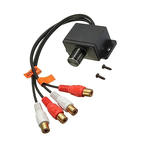 Cabilock 2Pcs Car Stereo Amplifier Volume Control Knob Remote Level Control for Bass Audio Devices Casing for Signal Transmission Compatible with Cars