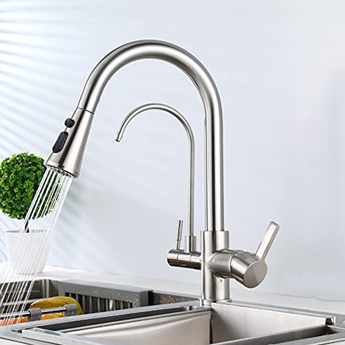 Mitigeur de cuisine 3 voies télescopique avec option eau potable intégrée - 3