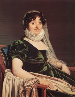 Peinture à l'huile Comtesse de Tournon Ingres - Toile grand format 36x48 pouces d'art