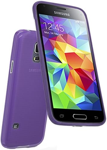 New Frontier (TM) Slim Soft Flexible TPU Gel Skin Case for Samsung Galaxy S5 Mini (TPU Pueple)
