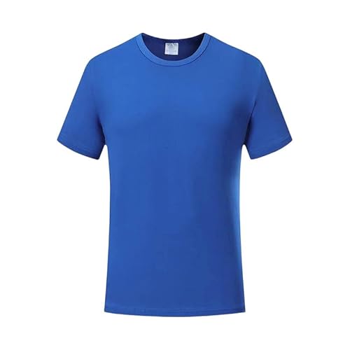 Men Basic T-Shirt Minimalist Solid Casual Everyday Essential Tee Blue