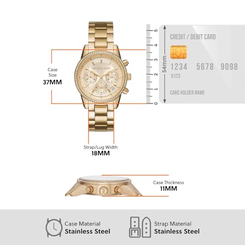Image of Michael Kors Women's Bryant Gold-Tone Watch MK6356