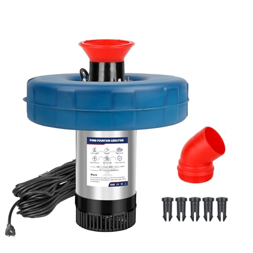 Pond Fountain Aerator 750W -Pond Fountain -1HP 15000 GPH Floating Aerator Pump-100ft Power Cord -For Ponds and Lakes 2025 Latest model