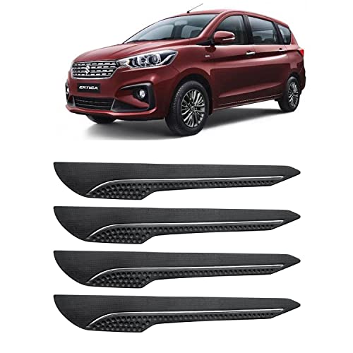 Image of AOSIS-Car Bumper Protector /Bumper Guard for Maruti Suzuki New Ertiga with Single Chrome Stripe (4-Pcs)