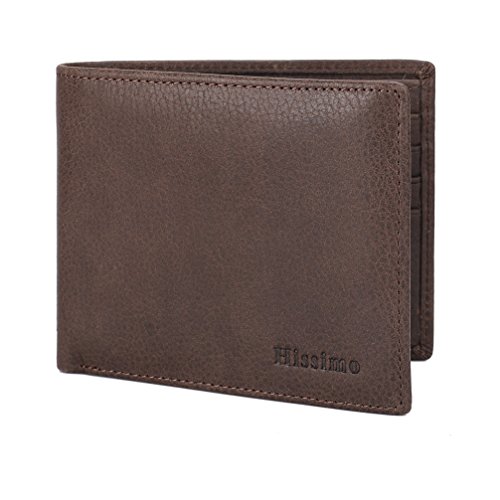Mens Wallet Genuine Leather Bifold Rfid Blocking Wallet With 2 Id Window Slots - Coffee #TOP5
