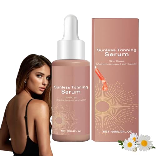 Gotas Autobronceadoras - 60ml Gotas Bronceadoras Sin Sol, Brillo natural, Sunless Tanning Drops, Gotas Bronceadoras Bebibles Funcional, Potencia el bronceado natural, Para todo tipo de pieles