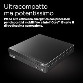 Lenovo - Mini PC Desktop ThinkCentre Neo 50q Gen 4, Pc Fisso Ufficio con Windows 11 Pro, Intel Core i5-13420H - Computer Compatto con RAM 8GB DDR4, 512GB SSD NVMe, Wi-Fi 6, Bluetooth 5.1, USB-C e HDMI