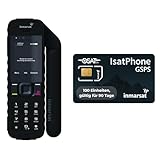 OSAT Inmarsat IsatPhone 2.1 Satellitentelefon, Telefonhörer mit 100 Prepaid-Minuten/90 Tage Gültigkeits-SIM-Karte – Sprache, SMS-Nachrichten, GPS-Tracking, globale Abdeckung, SOS-Notfall Schwarz