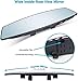 Verivue Universal Panoramic 12-Inch Rear View Mirror, Anti-Glare Wide Angle Car Mirror, Rearview Mirrors Accessory for Baby Rear-Facing, Tint flat Mirrors for Cars and SUVs.