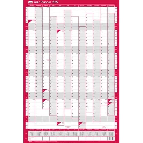 Image of Sasco Unmounted Portrait Year Wall Planner 2027 Poster (610 x 915mm) 2410289