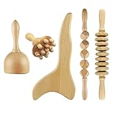 Set de 5 piezas de maderoterapia hecho de madera de haya 100% natural de alta calidad.