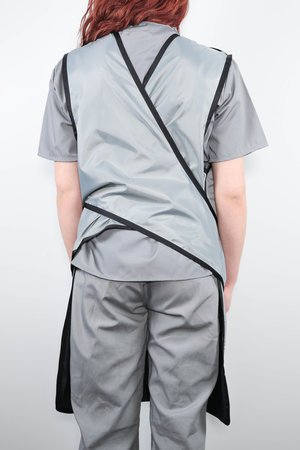 Unisex Front Protection Lead Free Apron (S 80KvP, Blue)