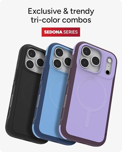 Image of ZAGG Sedona Snap Case for iPhone 17 Pro - Blue Royal Ember, Drop Protection (13ft /4m), Graphene-Reinforced Multi-Layer Protection, MagSafe Phone Case with Impact-Absorbing Bumpers, Slim & Lightweight