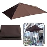 Cubierta de repuesto para sombrilla de patio, tela resistente a la intemperie, fácil instalación, parte superior rectangular para sombra al aire libre, 250 x 130 cm