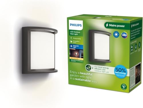 Philips Samondra UltraEfficient, Applique d'extérieur 3,8W, 2700K, antracite, IP44 résistante aux intempéries