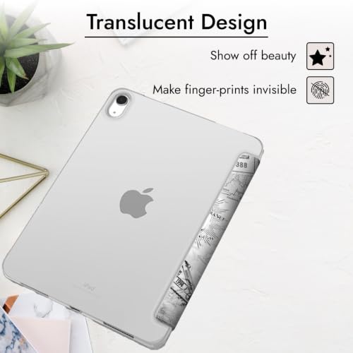 Image of Robustrion Cover for iPad Air 11 inch Cover M4 / M3 / M2 / Air 4th 5th Gen Generation with Translucent Back for iPad Air 11 inch M4 M3 M2 /Air 4 5 10.9 inch - Eiffel