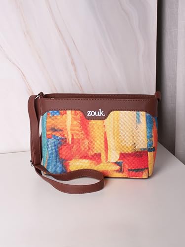 Image of ZOUK Harmony Sling Bag | Crossbody Bags for Women | Women's Handbags | Stylish | Vegan Leather Evening Bag | Travel & Office Use | Purse and Wallet