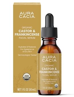 Aura Cacia Organic Castor & Frankincense Facial Serum, 1 Fl Oz