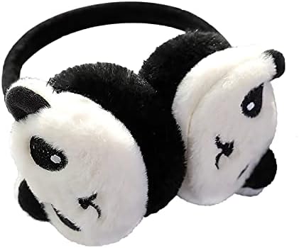 Moonlove Kids Earmuff Warm Panda Plush Faux Fur Winter Accessories Windproof Coldproof Ear Warmer Soft Cozy Thermal Fleece Cute Thicken Comfy Headband Ear Protector for Boys Girls