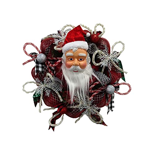 Couronne de Noël Père Noël suspendre à la porte pour sublimer la maison en famille