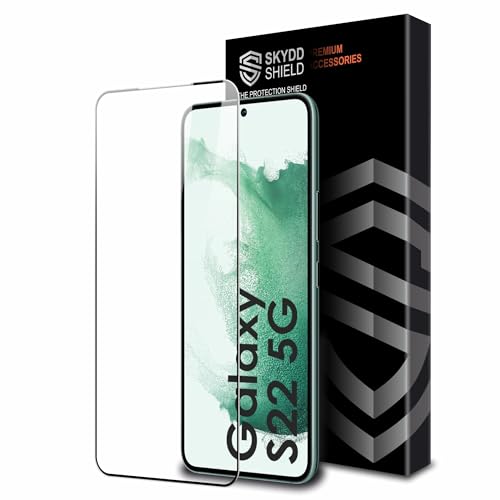 Skyddshield Military-Grade Gorilla Tempered Glass For Samsung Galaxy S22 and Galaxy S23 (6.1 Inch) With Installation Kit | Edge to Edge Coverage | Black