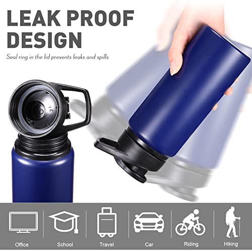 Gourde aluminium réutilisable 591 ml: lot de 16 bouteilles d'eau légères de randonnée
