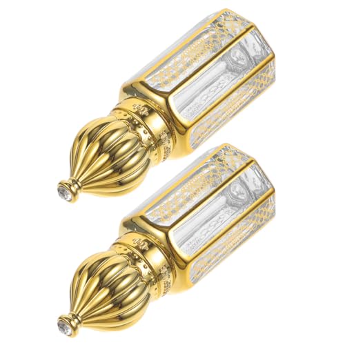 Tofficu Reusable Essential Oil Bottles 2pcs 3ml Glass Travel Perfume Portable Refillable Dispensers for Aromatherapy and Persona