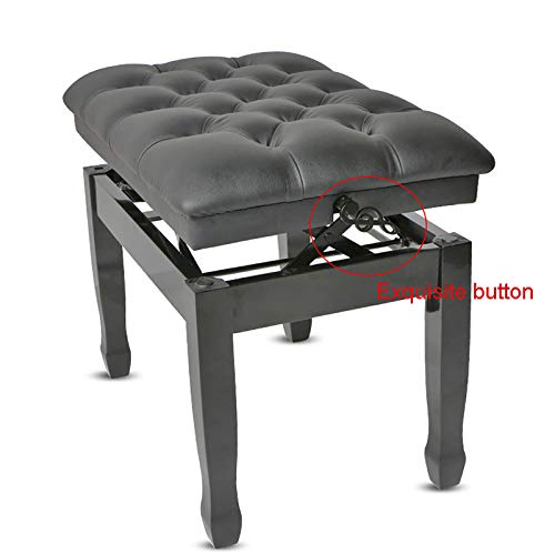 TEmkin Tabouret de Piano Tabouret de Piano Noir Banc de Clavier réglable en Hauteur Tabouret de Banc de Piano Hauteur réglable: 46-56 cm - Les Beatles, Paul McCartney, John Lennon, RIngo Starr, George Harrison TEmkin Tabouret de Piano Tabouret de Piano Noir Banc de Clavier réglable en Hauteur Tabouret de Banc de Piano Hauteur réglable: 46-56 cm – Image 3