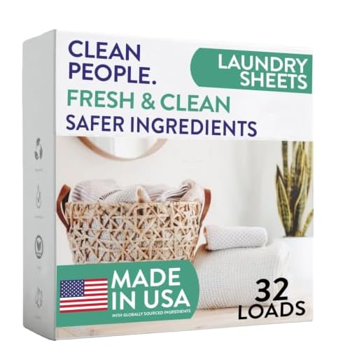 The Clean People Laundry Detergent Sheets - Laundry Soap - Ultra Concentrated, Recyclable Packaging, Stain Fighting - Fresh Scent, 32 Pack