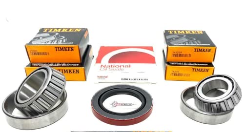 Timken 25580 25520 14125A 14276 Bearing Seal Grease Set For 7000-Lb Trailer Axle #TOP4