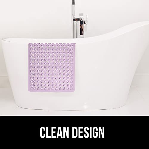 Gorilla Grip Patented Shower And Bath Mat, 35X16, Machine Washable Bathtub Mats, Extra Large Bathmat With Drain Holes And Suction Cups To Keep Floor Clean, Soft On Feet, Bathroom Accessories, Purple #TOP6