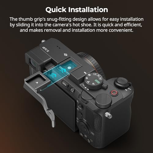 SMALLRIG Thumb Grip for Sony Alpha 7C II/Alpha 7CR / Alpha 7C, Ergonomic Design, Built-in Cold Shoe, for Light Microphone - Image 3