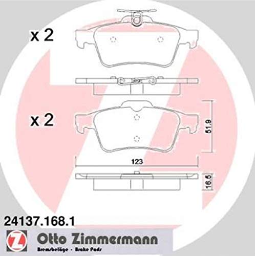 Zimmermann 24137.168.1 Serie Pastiglie Freno, Anteriore, Inclusa Piastra Smorzante - 2