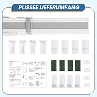 TFSKY Plissee Klemmfix ohne Bohren Grau B100 x H200 cm – Ansicht 9