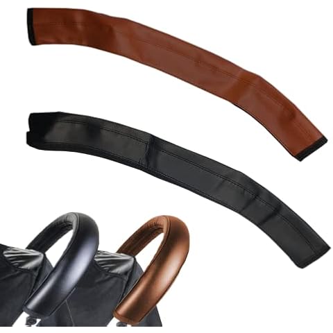 MICANG Baby Kinderwagen Griff Abdeckung PU Leder Kinderwagen Armlehne Universal Griff Staubdicht PU Leder Leder Kinderwagen Griff mit Reißverschluss Für Staubdicht die Meisten Kinderwagen Geeignet Cover