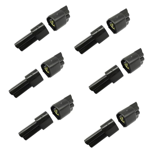 Conectores de desconexión rápida 3 pines con aislamiento impermeable para cables de coche 6 uds