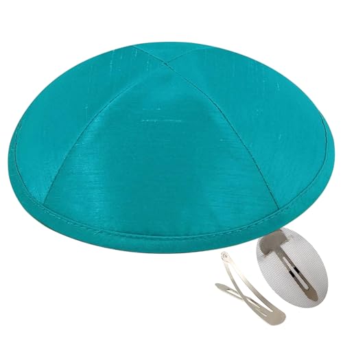 Image of Zion Judaica Deluxe Raw Silk Kippot Bulk Packs or Single Kippah Includes Free Clips